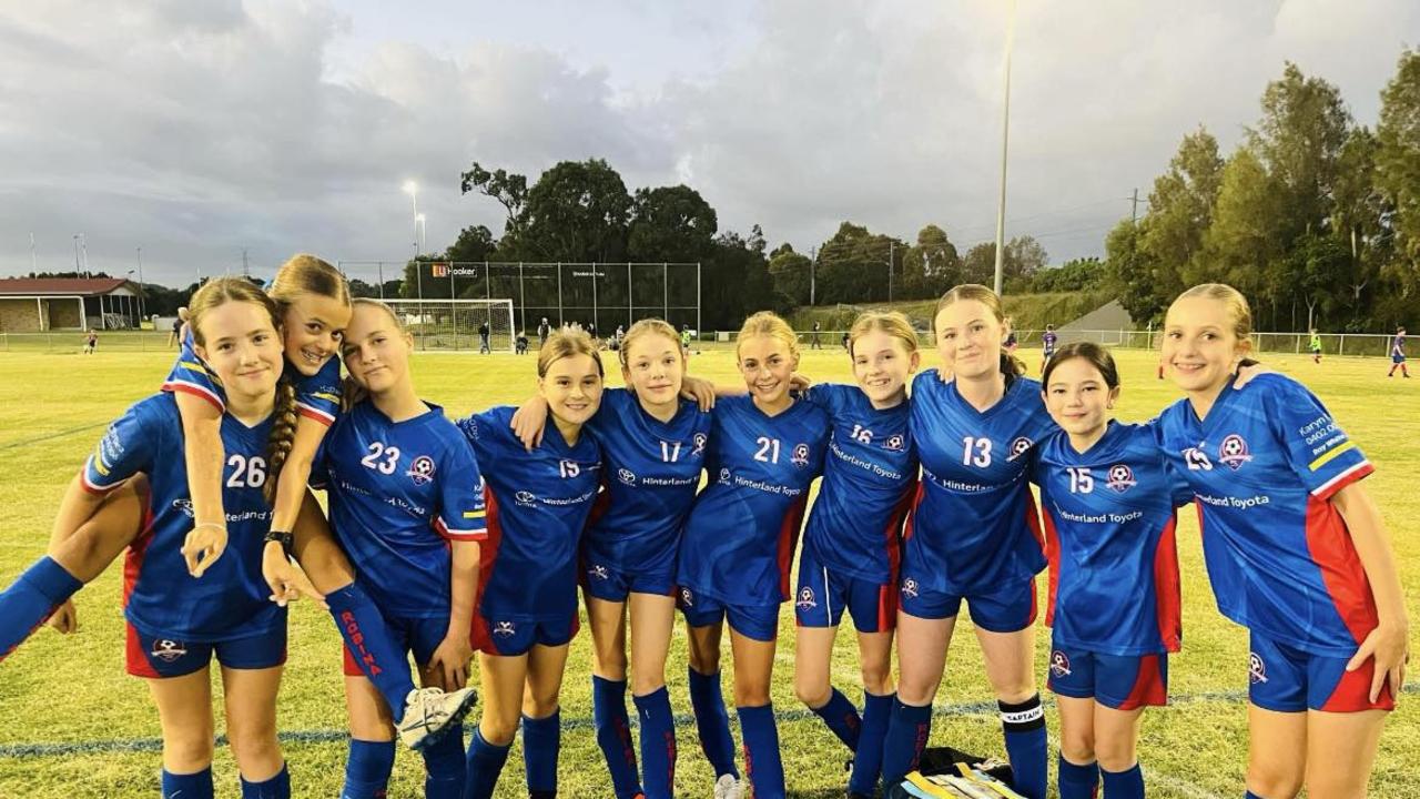 Robina City's junior and senior players trained together to celebrate Female Football Week.
