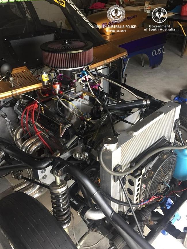 A drag racing engine worth more than $40,000 has been stolen from a shed in Port Lincoln. Picture: SA Police