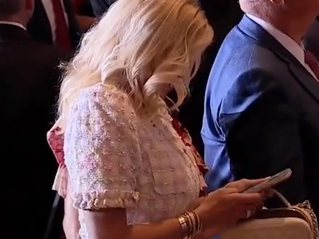 Many were seen on their phones. Source: The Recount/Twitter