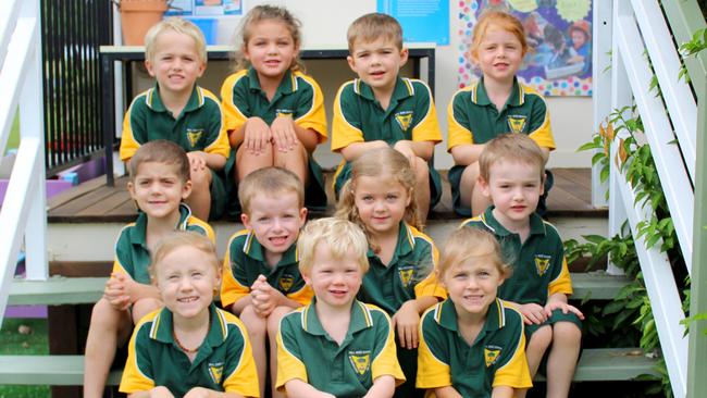 9/20 Bell State School Preps (back) Tom, Lainie, Mick, Hannah, (middle) Caleb, Bailey, Saiya, Alex, (front) Skylar, John and Faith. Picture: Supplied.