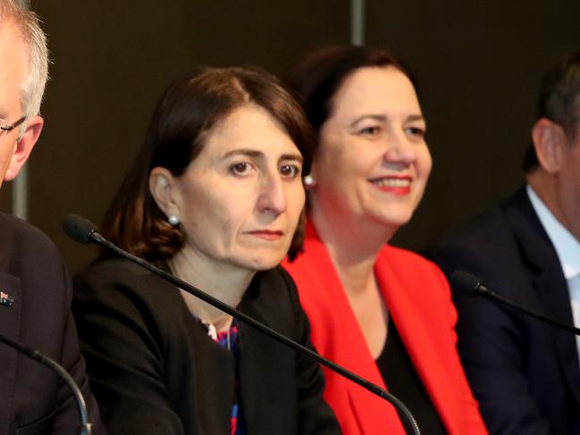 Gladys Berejiklian and Annastacia Palaszczuk have not had any contact over borders.