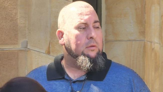 Mark Michael Mullet, 41 from Salisbury East, leaves the Adelaide Magistrates Court after appearing for the first time charges with 3D printed guns, ammo and pyrotechnics located at his home and in his luggage at Darwin Airport. Picture: Leah Smith