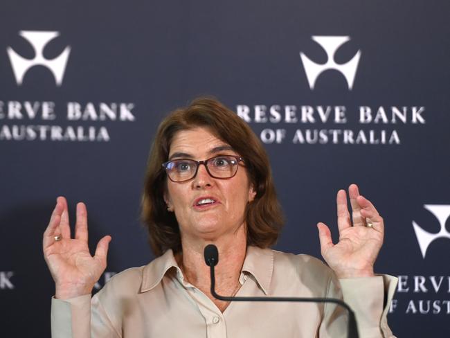 SYDNEY, AUSTRALIA.NewsWire Photos. March 19, 2024.Reserve Bank of Australia Governor Michele Bullock during press conference.Picture: NCA NewsWire / Jeremy Piper