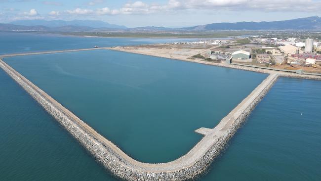 The new reclaim area for the Townsville port channel capacity upgrade.