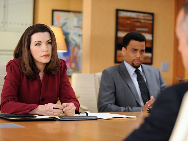 Julianna Margulies, Titus Welliver and Michael Ealy in an episode of &lt;i&gt;The Good Wife&lt;/i&gt;.