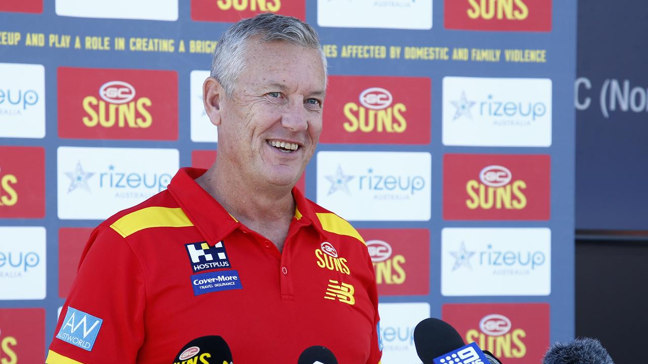 Gold Coast Suns CEO Mark Evans says there was nothing unusual in him sitting in the stats box on Sunday. Picture: Tertius Pickard