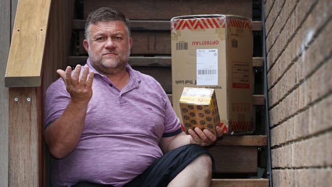 Wade Short has won compensation after Australia Post failed to deliver the family’s parcels. Picture: David Caird