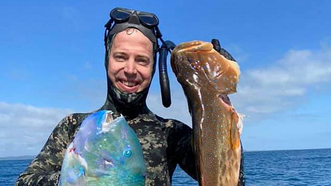 Pastor Luke Walford, 40, loved spearfishing.