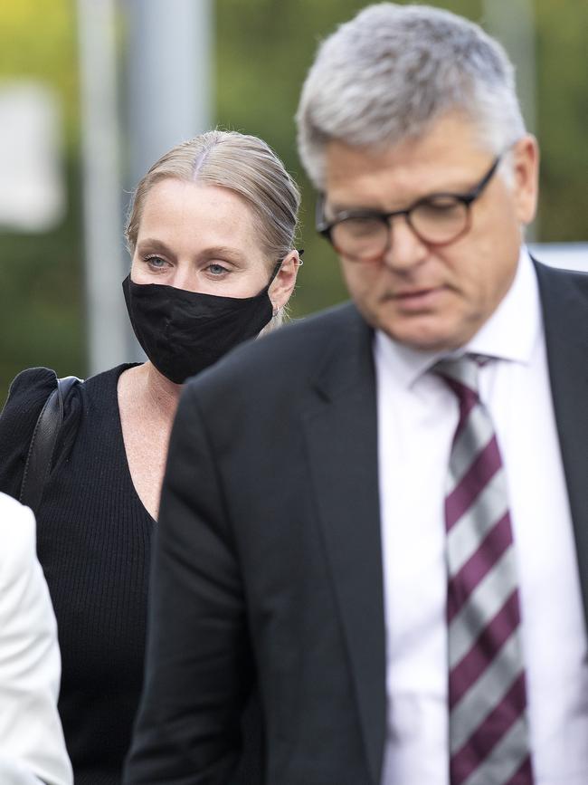 Greg Barns SC and Renee Ferguson arrive at the Hobart Magistrates Court. Picture: Chris Kidd