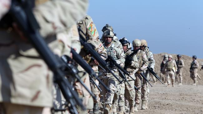 Australian soldiers from Task Group Taji are training Iraq Security Forces in Iraq. Picture Gary Ramage