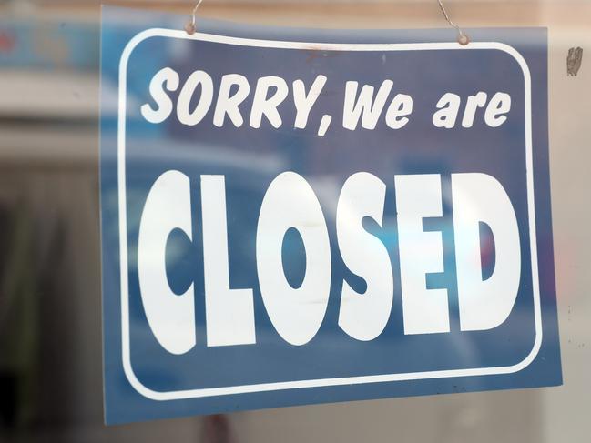 A closed sign in Canley Heights.Picture: Christian Gilles