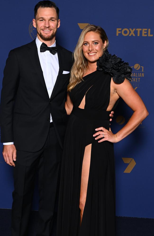 The cricket WAGs also got amongst it in their January ceremony, . Picture: Morgan Hancock/Getty Images for Cricket Australia