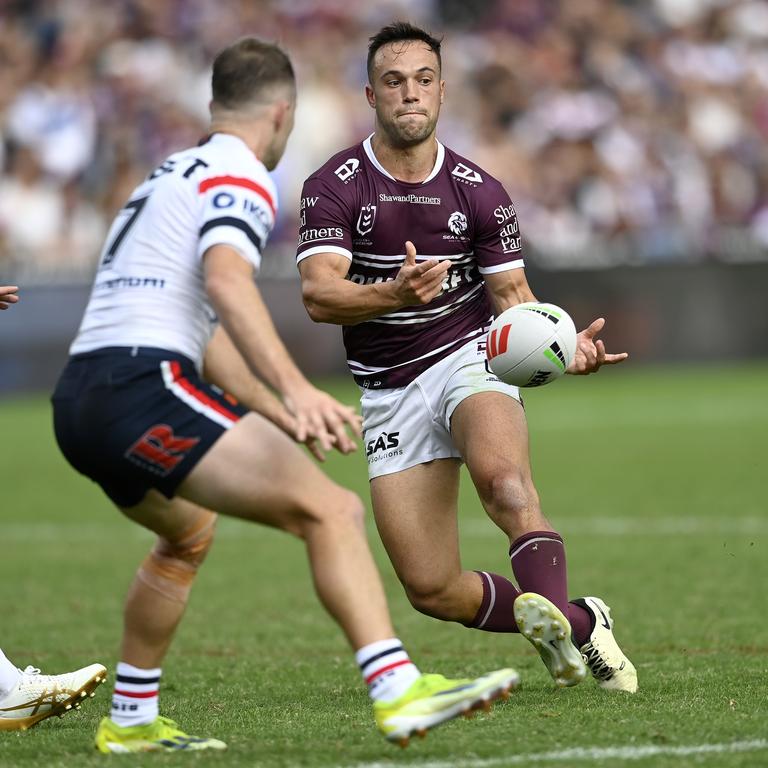 NRL 2024 RD02 Manly-Warringah Sea Eagles v Sydney Roosters – Luke Brooks. Picture: NRL Photos