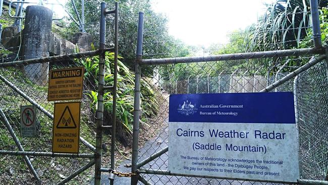 The Bureau of Meteorology radar station site on top of Saddle Mountain. Picture: Peter Carruthers