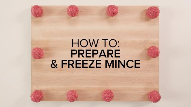 How to prepare and freeze mince