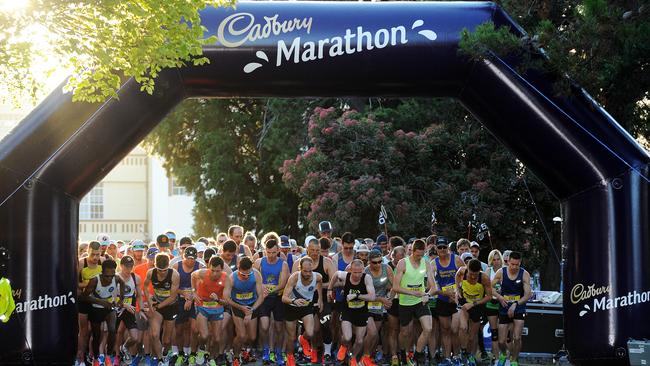 Cadbury Marathon half marathon start. Picture: supplied