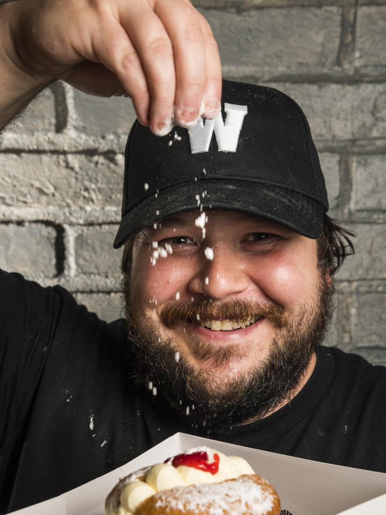 Neil Wilson as Windmill Bakery opens at Toowoomba Plaza, Monday, November 22, 2021. Picture: Kevin Farmer