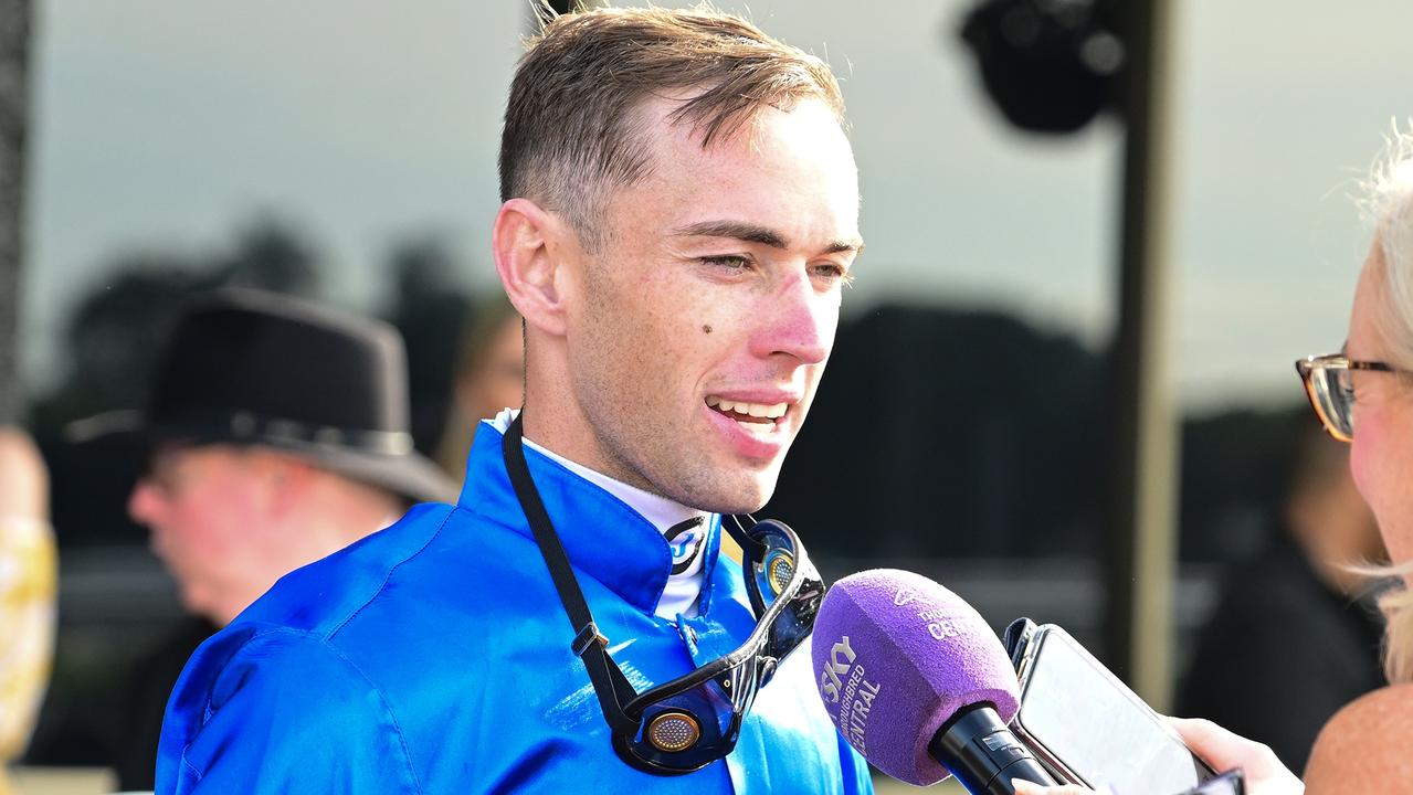 Godolphin-trained Character dashes clear to victory under jockey Jimmy Orman. Picture: Grant Peters - Trackside Photography.