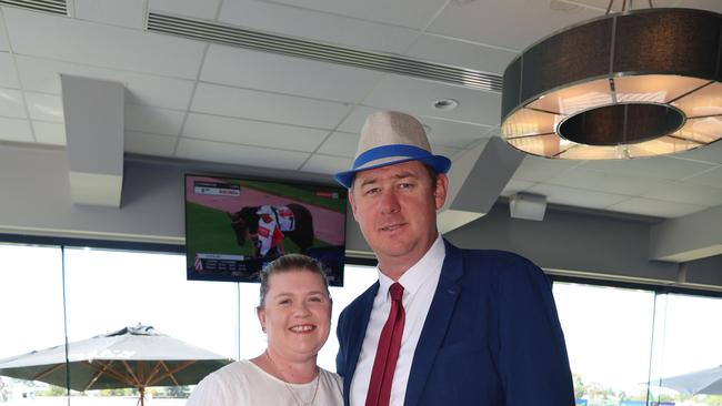 MELBOURNE, AUSTRALIA - MARCH 2 2024 Ebony and Phil Goldsack Attend the Wangaratta Cup Picture: Brendan Beckett