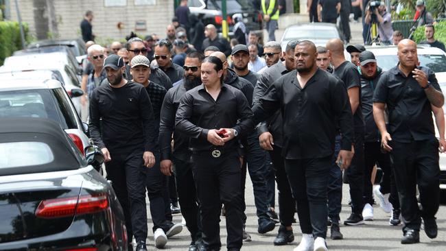 Mourners attend Hawi’s funeral. Picture: Jeremy Piper