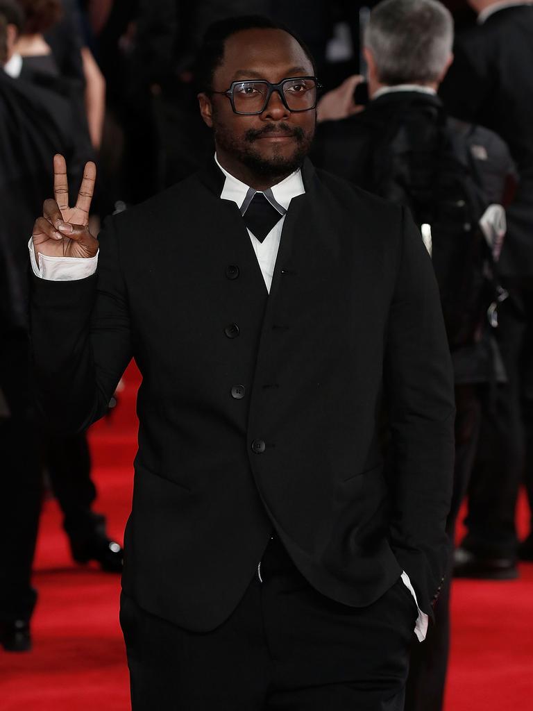 Will.i.am attends the Royal Film Performance of “Spectre”at Royal Albert Hall on October 26, 2015 in London. Picture: Getty