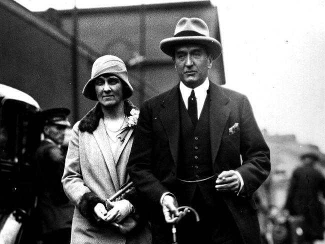 Prime Minister Stanley Bruce with his wife Ethel.