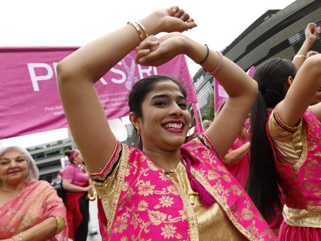 The Pink Parade takes place before day one of the Fifth Men's Test Match at the SCG. Picture: Darrian Traynor/Getty Images