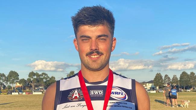 Cody Bench received the Anzac medal for Albion. Photo: Facebook.