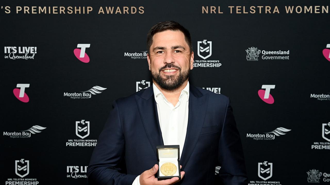 Jamie Soward after winning coach of the Year. (Photo by Bradley Kanaris/Getty Images)