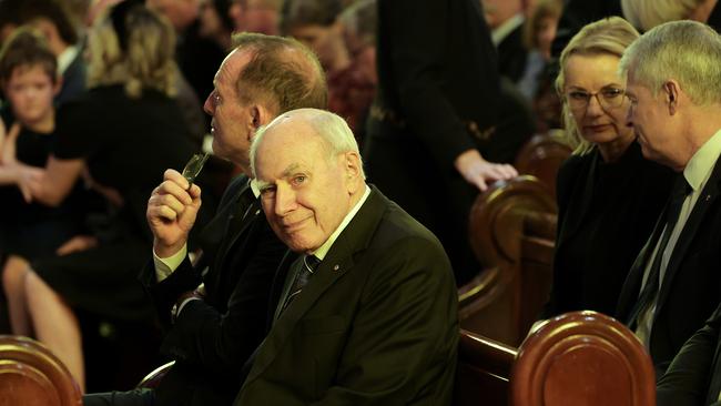 Former prime minister John Howard at the service. Picture: Ian Currie/NewsWire