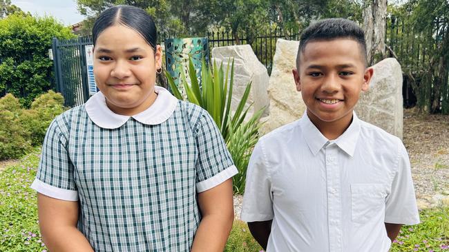 Holy Family Primary Emerton captains Katinia Sitani and Okhalani Tofaeono.