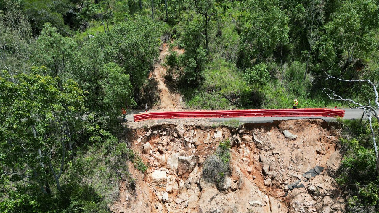 A landslide at Paluma's Mount Spec Road, due to February's severe weather.