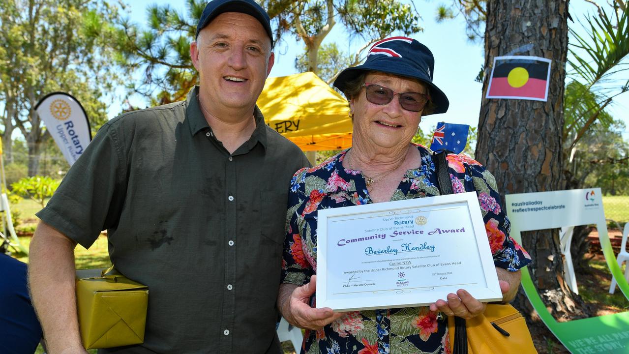 Rotary Community Service Award recipient Beverly Hendley, awarded for outstanding service and dedication to the community of Casino.