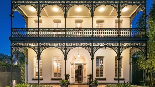 This imposing residence at 38 Cromwell Road, South Yarra, was another winner for the former couple.