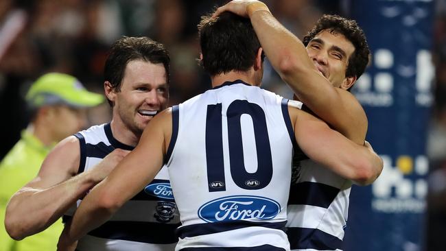 The Cats look set to make top four. Picture: Michael Klein