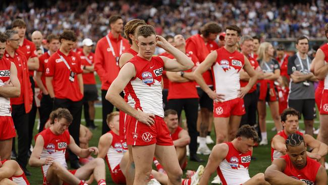 The Swans were blown off the MCG. Photo by Phil Hillyard