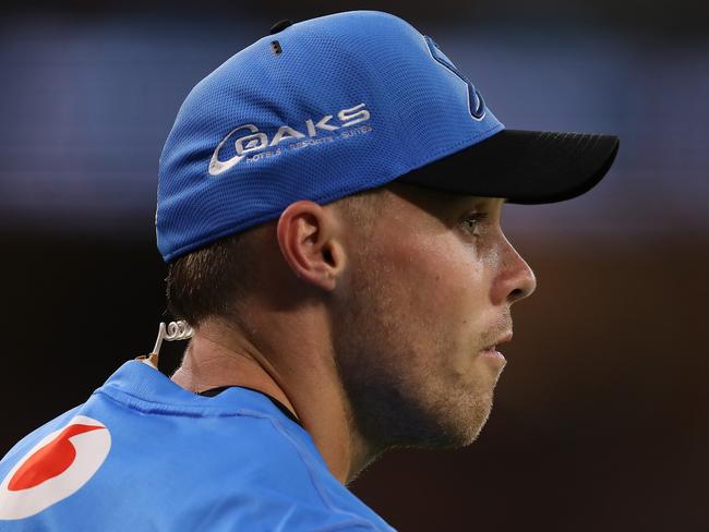 PERTH, AUSTRALIA - JANUARY 24: Phil Salt of the Strikers looks on while fielding during the Big Bash League match between the Perth Scorchers and the Adelaide Strikers at Optus Stadium on January 24, 2020 in Perth, Australia. (Photo by Paul Kane/Getty Images)