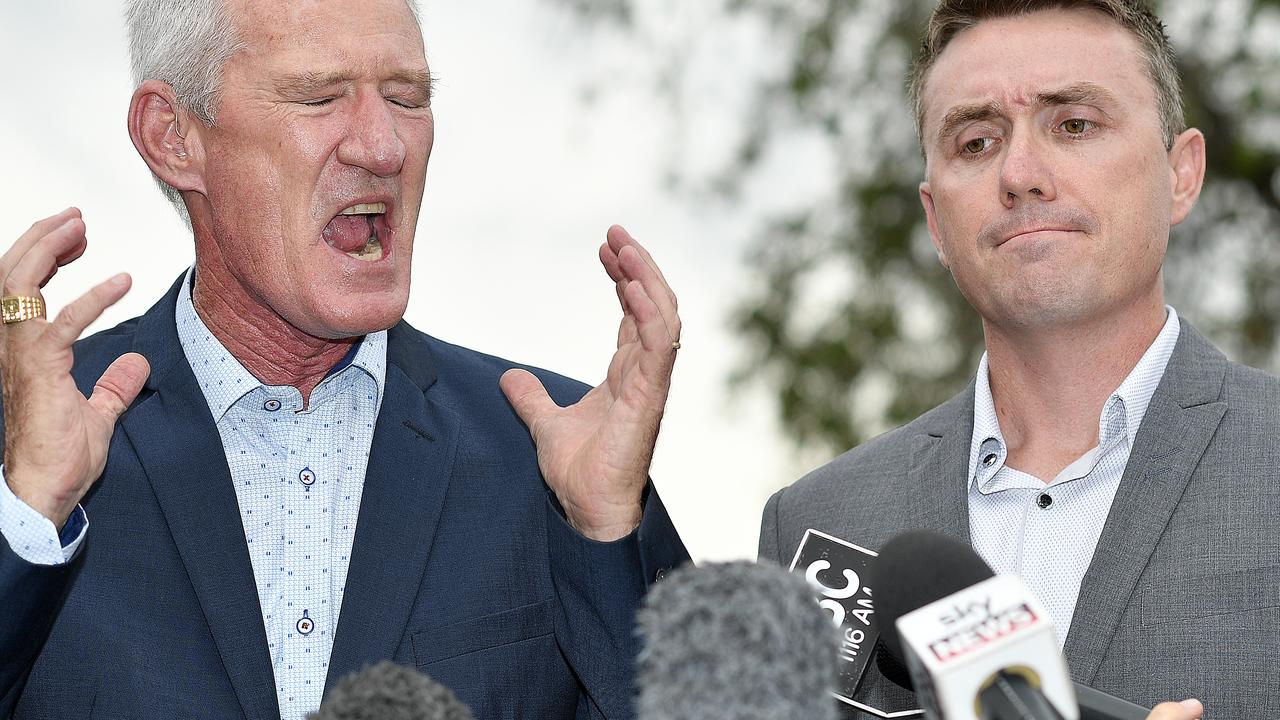 One Nation party officials Steve Dickson (left) and James Ashby. Picture: AAP 