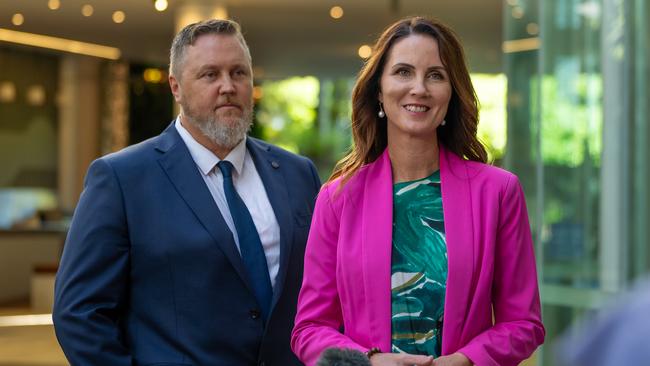 Cairns Regional Council mayor Amy Eden and deputy mayor Brett Olds. The pair are expected to form part of the committee to appoint council’s next CEO. Picture Emily Barker.