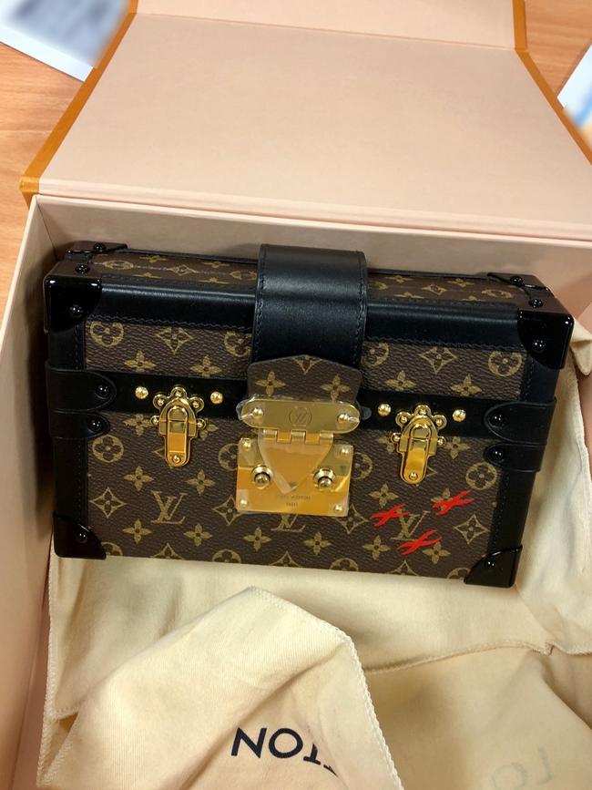 A seized Louis Vuitton handbag.