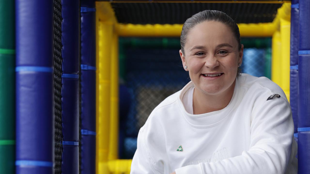 Former tennis champion and Australian Made ambassador Ash Barty at the launch of Ã&#148;Australian Made WeekÃ&#149; at MJ playgrounds in Coolum Beach industrial estate. Picture Lachie Millard