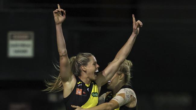 Katie Brennan will be back soon from a foot injury. Picture: Martin Keep/AFL Photos via Getty Images