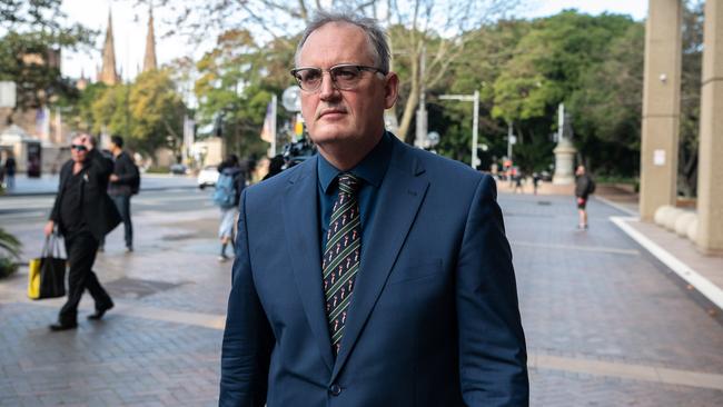 Hedley Thomas outside the NSW the Supreme Court in Sydney on Tuesday. Picture: AAP