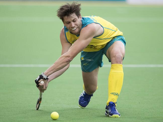 Eddie Ockenden in the Sydney Olympic Hockey Stadium Oceania Cup 2017 Final Australia v New Zealand Picture: GRANT TREEBY