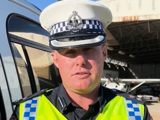 NT Police Superintendent Michael Budge provides an update on Operation Ludlow in Alice Springs. Picture: Supplied/Facebook