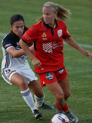 US import Alyssa Mautz shone in Adelaide United’s win over Melbourne Victory. Picture: Daniel Pockett/Getty Images