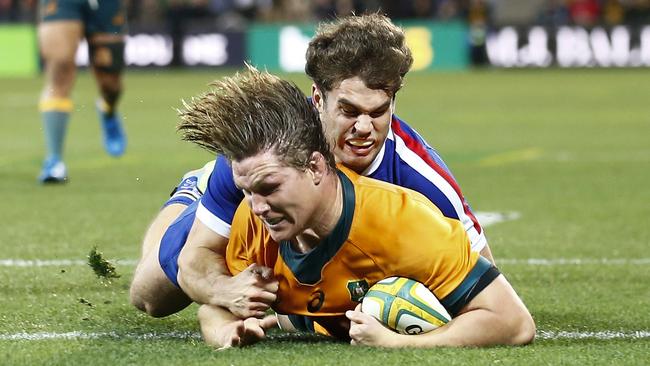 Wallabies captain Michael Hooper was sore after the second test. Picture: Daniel Pockett/Getty Images