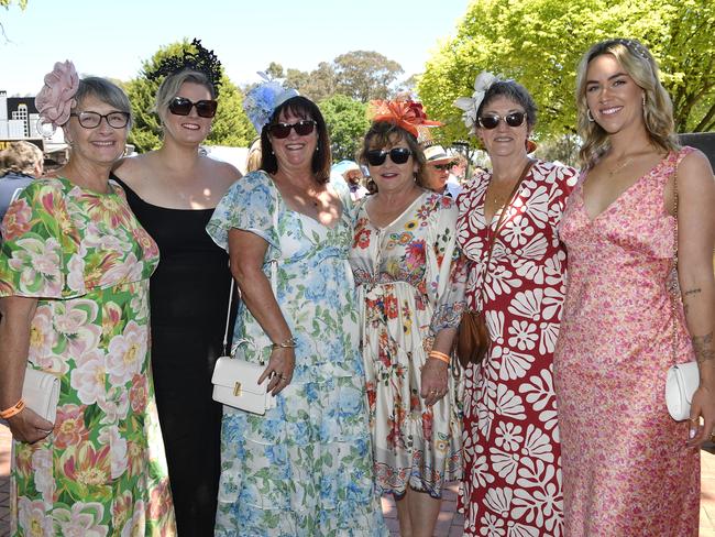 Apiam Bendigo Cup was held at Bendigo Racecourse, Bendigo, Victoria, on Wednesday, October 30th, 2024. Pictured enjoying the horse racing carnival are Angela, Cassie, Katherine, Carmel, Sandra and Gabbie. Picture: Andrew Batsch