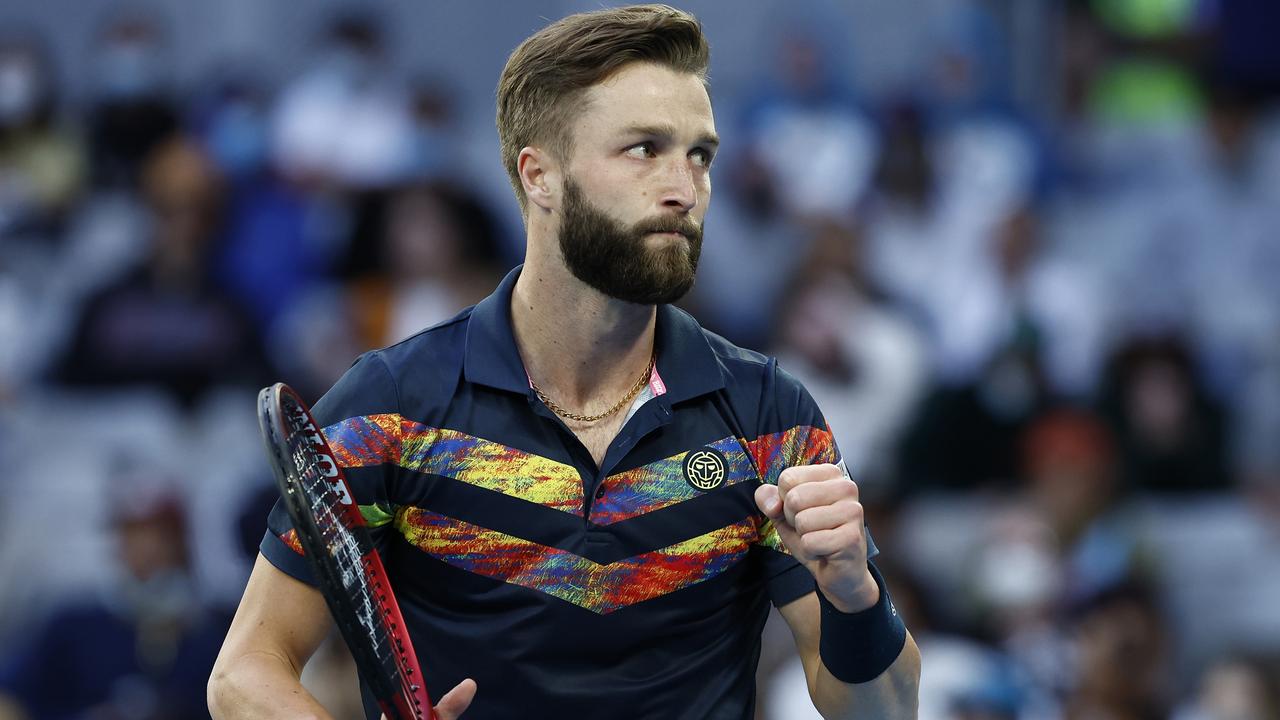 Liam Broady never really stood a chance on Nick’s home deck. Picture: Getty Images