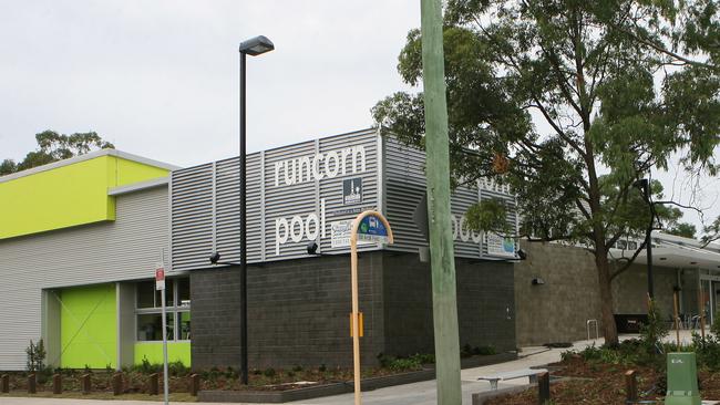 Pool signage outside Runcorn -